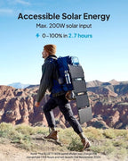 BLUETTI Solar Backpack Power Station Handsfree 1 with 100W Solar Panel Included, 268.8Wh 300W LiFePO4 Solar Generator with a 42L Backpack, All in One Solar Power System for Hiking, Photography, Travel