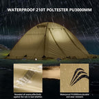 BISINNA 4 Season Tent for Backpacking Winter Tents 2 Person Lightweight Cold Weather Tents Waterproof Double Layer All Season Tent Aluminum Alloy Poles Easy Set Up for Camping, Hiking, Outdoor