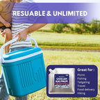 GURIN Reusable Ice Packs for Lunch Box/Coolers, Bag, or Backpack Coolers - Cold Up to 8-12 Hours Long Lasting for Camping Picnic, Outdoor Activities, Food Delivery