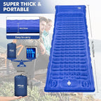 HiiPeak Ultralight Inflatable Sleeping Mat with Built-in Foot Pump & Pillow, Compact Air Mattress for Backpacking, Hiking (Light Blue)