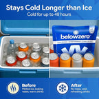 Below Zero Prefilled Reusable Ice Packs for Coolers | Long Lasting Freezer Ice Blocks for Camping, Lunch Bags & More | 48 Hour Cooler Ice Pack Technology