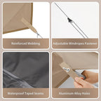 Naturehike Cloud Skies Camping Tent Tarp with Poles, Waterproof PU 18000mm+ Rain Shelter, Anti-UV UPF2000+ Camping Sun Shelter Canopy