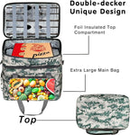 Soft Collapsible Insulated Sided Cooler - 60 Can Large Leakproof Picnic Beach Meal Prep Portable Travel Cooler for Shopping, Kayaking, Road Trips