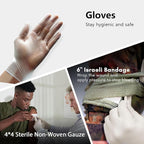 Trauma Kit, Compact IFAK Tactical Emergency Medical First Aid Kits Refill Supplies Survival Hemostatic Combat Wound Care Dressing Pack with 6”Israeli Bandage, Chest Seal for Military, 18pcs