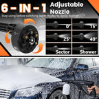 Portable Cordless Pressure Washer with 3.4-Gallon Tank, 6-in-1 Nozzle, Max 330PSI, 30000mAh Lithium Battery, Portable Sprayer Washer for Home, Camping, and Pet Cleaning