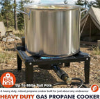 Llamaviva Portable Propane Burner Stove Single Wok Burner with 4ft Hose, Heavy Duty Steel Outdoor Stove, 5.95lbs Lightweight for Camping, Tailgating, Backyard & Picnic Cooking