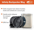 GSI Outdoors Infinity Backpacker Mug I Lightweight, BPA-Free Coffee Cup for Travel, Camping Gear, Backpacking and Outdoors - 17 oz.