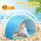 Baby Beach Tent Pop Up Beach Tents Baby Tent for Beach, Portable Shade Pool UV Protection Sun Shelter for Infant
