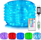 ANJAYLIA 40FT 120 LED Color Changing Rope Lights, 18 Colors Outdoor String Lights with Plug & Remote, Led Rope Lights Outdoor Waterproof, Christmas Lights for Bedroom Deck Halloween Decorations