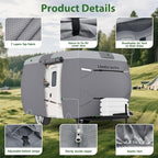 Umbrauto Fiberglass Travel Trailer Cover Fits 11'-13' Trailers, Upgraded 7 Layers Top Camper RV Cover with Windproof Strap,Adhesive Repair Patches