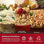 Legacy Food Storage 12 Serving Emergency Food Supply Box, Shelf Stable Breakfast Lunch & Dinner, 5,080 Total Calories, Freeze Dried Survival Meals for MRE Camping, Hiking, Prepping