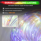 Camping String Lights, 4 in 1 Quick Storage 32.8FT Rechargeable Tent Lights with 9 Lighting Modes, Hanging Waterproof Portable LED Lamp for Outdoor Patio Awning Garden Party Camping Essentials Gear