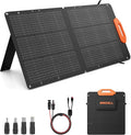 GRECELL 100W Solar Panel, 21.5V Portable Foldable Solar Panel 24% High Efficiency with Fast Charger and Adjustable Kickstand for Power Station, Solar Cell Charger for Outdoor Camping RV Van Travel