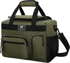 MIER Large Lunch Box for Men Women Adult Insulated Soft Sided Cooler 30 Can Leakproof Lunch Bag Collapsible for Work Travel Camping Beach, 18L (Army Green-No Luggage Strap)