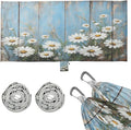 Wood Wall with White Daisies Camping Hammock Single Portable Hammocks 330 lbs Capacity with 2 Tree Straps and Attached Carry Bag,Perfect for Outdoor,Indoor,Beach,Camping,Travel