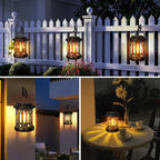 Hanging Solar Lanterns Outdoor Waterproof, 4 Pack Outdoor Lantern Decorative, Hanging Solar Lights for Outside Table Yard Porch Balcony Desk Patio Decor