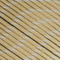 Fluorescent Reflective 550 Type III Guyline Tent Rope Camping Survival Cord High-Visibility Paracord (Reflective Coyote Brown, 100 Feet)