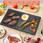 QuliMetal Reversible Griddle Replacement Parts for Weber Genesis II/II LX 400 Series, E410, E415, E435, LX E-440 - 1 Pack