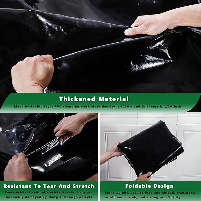 240 L/63.4 gal Water Bladder Storage Containers, Foldable Portable Water Tank Large Capacity Soft Water Bag, Drought Resistance, Fire Prevention, Emergency Water