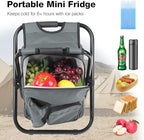 Portable Backpack Stool Cooler Chair for Adults Heavy Duty 350lbs, Lightweight Folding Detachable Large Camping Seat Backpack Cooler Chair for Fishing Hunting Travel