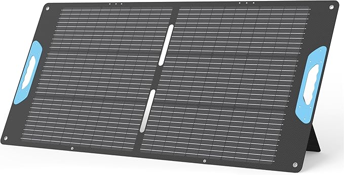110W Portable Solar Panel with QC3.0 USB-A &Type-C Outputs, Foldable 20V Solar Charger for Power Station, 23.5% Solar Efficiency, IP67 Waterproof for RV, Camping, Blackout