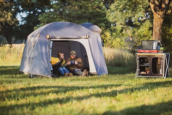 Browning Camping Glacier 4-Person Tent, Free-Standing Cabin Style with Full Coverage Fly