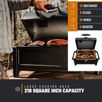 Oklahoma Joe's Rambler Portable Charcoal Grill with 218 sq. in. Cooking Area, Portable Grill, Black