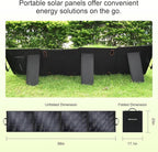 SolarPlay 200W Portable Solar Panel with Adjustable Kickstands, Foldable Solar Panel for Power Station, Outdoor Generators, Power Backup, RV, Camping, Blackout