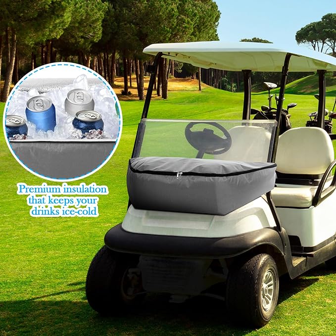Golf Cart Cooler Bag 9.84 x 18.11 x 38.58 inches Golf cart Insulated Bag Accessories Leak Proof Keep Drinks Cold for Picnic Beach Work Trip Camping
