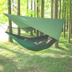 Double Camping Hammock with Mosquito Net and Rain Fly – Lightweight 3-in-1 Tent Setup for Outdoor Hiking, Travel, Patio & Backpacking – Portable Hammock for Adults with Tree Straps & Bug Net