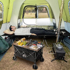 Night Cat Camping Cot Bed - Portable Folding Sleeping Cots for Adults 1-Person Outdoor Elevated Off-Ground Beds Easy Set-up Army Sleeping Bed 87"x28"
