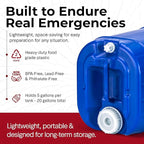 5 Gallon Water Jug - Water Container w/Lid + Spigot - Water Storage Container, Emergency Water Container, Survival Storage Tank - Stackable (5 Gallons (1 Tank)