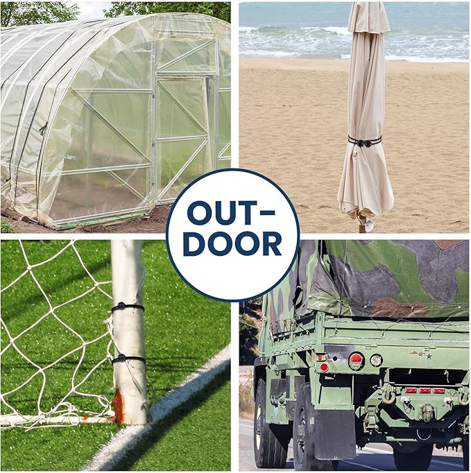 100 Pcs 4 Inch Ball Bungee Cords Tarp Tie Downs Bungee Cords with Balls Heavy Duty Outdoor Tarp Straps for Canopy Shelter Camping Cargo Tent Poles UV Resistant