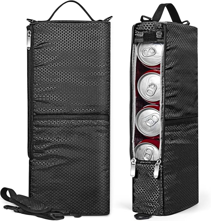 Golf Cooler Bag Golf Cooler Sleeve - Holds 6 Beer Cans or 2 Wine Bottles Cold Golf Accessories Gifts for Men Dad Husband, Insulated Beer Cooler for Golfing, Beach Days, Picnic