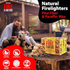 150 pcs Fire Starter - Natural Fire Starters for Campfires, Fire Pit, Pizza Oven, Fireplace, Smoker, BBQ, Pellet Stove & Wood - Fire Starters for Grill, Charcoal Starter