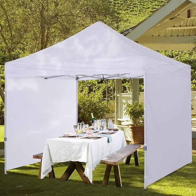 COOSHADE Instant Canopy SunWall 8x8 Canopy SideWall for Pop up Canopy Tent, 1 Pack Sidewall Only, White