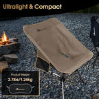 MOON LENCE Portable Camping Chair Plus, Larger & Roomier, Compact and Lightweight Still, Folding Chair for Backpacking & Hiking, 330Lbs Capacity (Desert Rust-2pack)