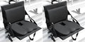 Everlasting Comfort Stadium Seats with Back Support - Adjustable Memory Foam Bleacher Chairs with Back and Cushion, Portable, Easy Folding Stadium Seat Cushion with Storage Pocket (Pack of 2)