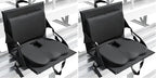 Everlasting Comfort Stadium Seats with Back Support - Adjustable Memory Foam Bleacher Chairs with Back and Cushion, Portable, Easy Folding Stadium Seat Cushion with Storage Pocket (Pack of 2)