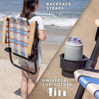GoSports WOVN Beach Backpack Chair - 9 Styles Available - Premium Folding Camping Chair