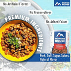 Mountain House Freeze-Dried Pork Sausage #10 Can – 150 Total Servings (6 Cans, 25 Servings Each) – Fully Cooked, Ready-to-Eat Emergency Canned Food Supply – High-Protein Survival Meat for Camping, Hiking & Long-Term Food Storage – 30-Year Taste Guarant...