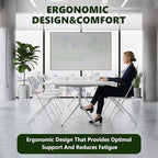 Folding Chairs 10 Pack, White Folding Chairs for Outdoor Indoor, Plastic Folding Chairs with Sturdy Metal Frame, 350 lbs Capacity Portable Foldable Chair for Wedding, Garden, Patio, Events