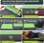 Gear Doctors Artemis 8.3 R-Value Self Inflating Sleeping Pad Camping—Air Mattress Camping—Mattress Pad 4 Season 3D Air Foam 4" Thick Insulated Inflatable Foam Sleeping Mat for Luxury Camp/Car/Cot/Tent
