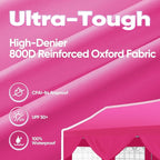 Quictent 10x20 Heavy Duty Pop Up Canopy Tent with Sidewalls, Hexagonal Legs- Commercial Instant Shelter with 3-Year Frame Warranty, 800D Waterproof Oxford Fabric for Weddings, Events, Outdoor Markets