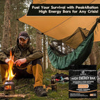 PEAK4RATION High Energy Bar | Compact Compressed Food Bar - Caramel Cinnamon 250g 1145kcal | Long Shelf-Life Emergency Food Ration | Survival Preparedness Food Bar for Outdoor Camping, Crisis, Earthquake, Wildfire, Home Preparedness