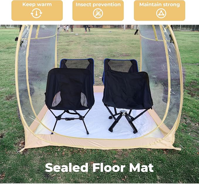 All Weather Proof Pod Sports Tent,Outdoor Weather Tent Sports Pod Pop Up Shelter with Sealed Floor,2-4 Person Clear Tent for Sport Event,Camping,Fishing 8 Sizes & Multicolor