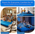 Premium Double Sleeping Pad for Camping - Camping Mattress 2 Person XL with Built-in Pump - 6.9" Thick Camping Bed for Adults - Indoor, Beach & Pool Use