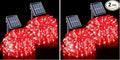 JMEXSUSS 2 * 200 LED Red Solar Rope Lights, 66ft IP 65 Waterproof Solar String Light Outdoor, 8 Modes Christmas Lights for Camp Trampoline Ladder Slide Tent (Pack of 2)