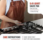 Victoria 0.5-Quart Cast Iron Saucepan, Small Cast Iron Melting Pot Seasoned with Flaxseed Oil, Made in Colombia, Black