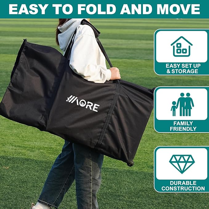 1MORE Soccer Bench - Portable Folding Team Bench, 8 Seats Foldable Sideline Benches, Soccer Chair with Bag & Backrest, Adult Team Chair for Football Camp Sport Events Outdoor Seating.Black -2PACK